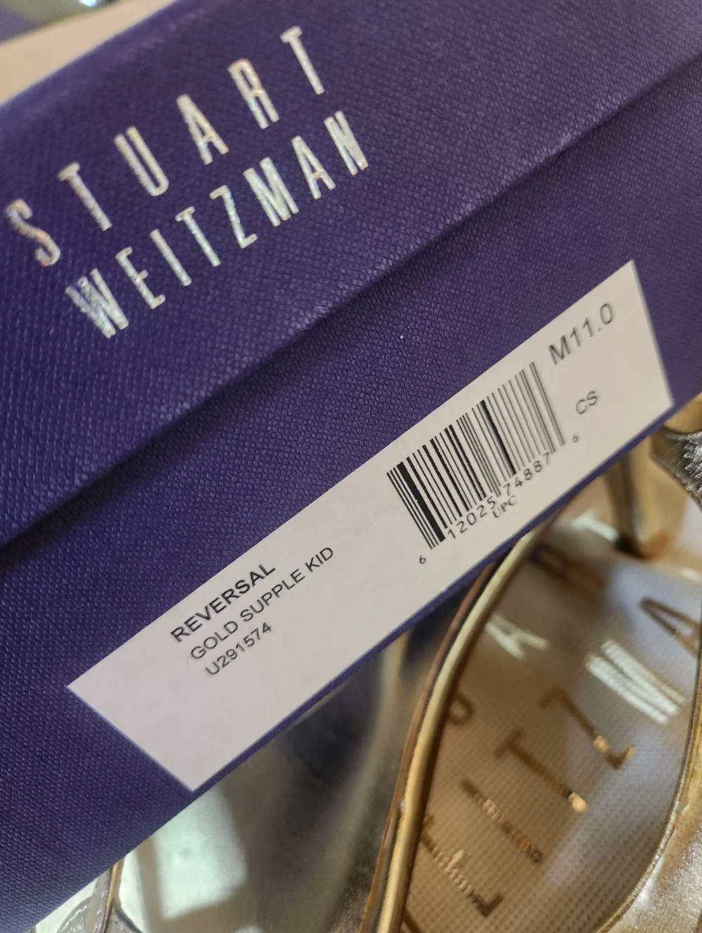 Stuart Weitzman | Reversal Strappy Sandal in Gold - Picture 8 of 8